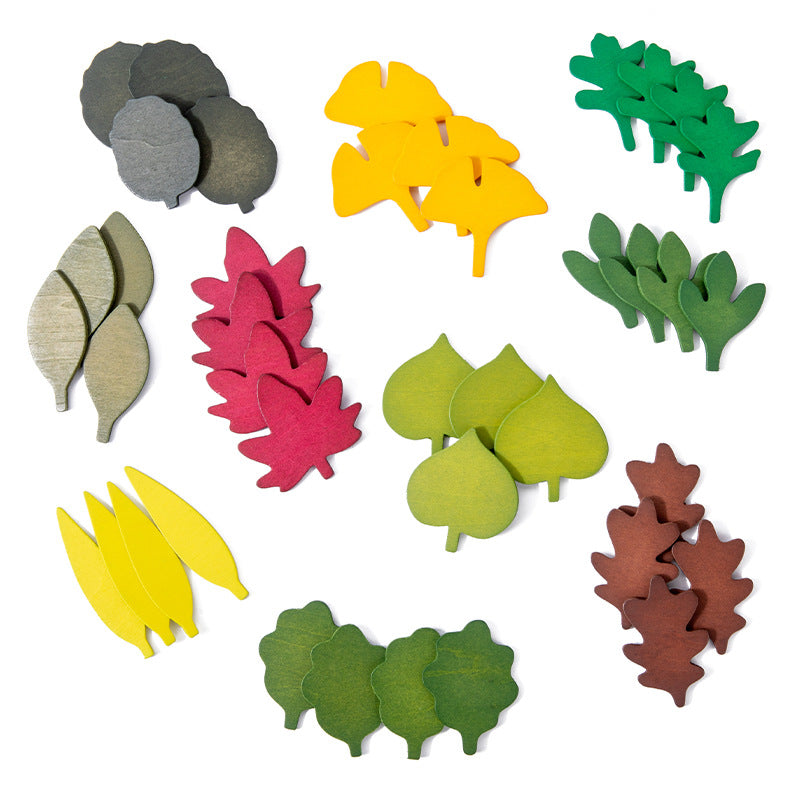 Wooden Leaves Matching Montessori Toys Educational Toy Set