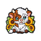 Silicone Focal Beads Highland Cow Sunflower Holding Daisy Detail 4