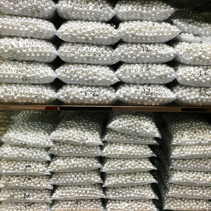 3mm-16mm Creamy White Imitation Pearl Acrylic Beads Jewelry Making 4
