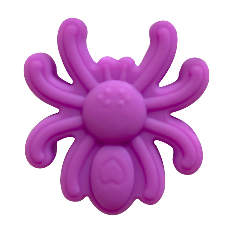 20Pcs Silicone Focal Beads Spider Solid Color Detailed Legs 6
