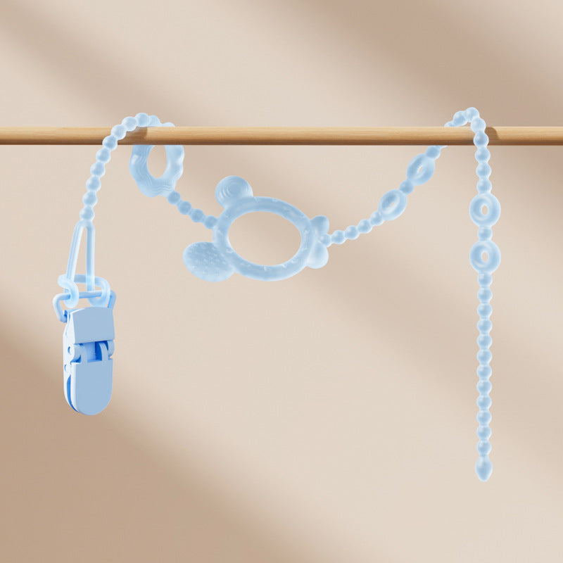 Silicone Baby Teether Anti Loss Rope with Clip 42.5cm 8