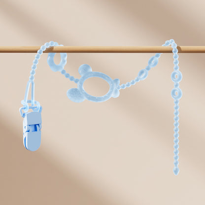 Silicone Baby Teether Anti Loss Rope with Clip 42.5cm 8