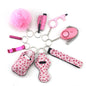 Outdoor Self Defense Alarm Whistle Pompom Keychain 10 Pack 31