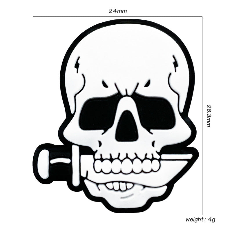20Pcs Silicone Focal Beads Knife Skull Holding Knife 2