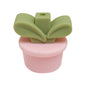 20Pcs Silicone 3D Focal Beads Flowerpot Grass With Leaf Detail 18