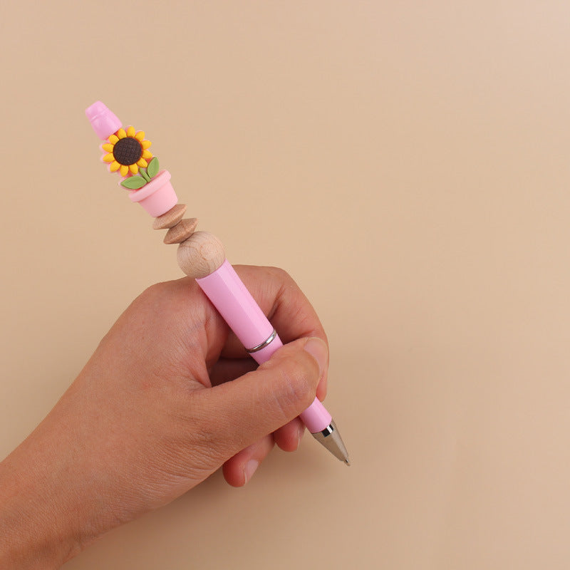 Sunflower Silicone Beaded Pens Handmade Office School Supplies Gift 3
