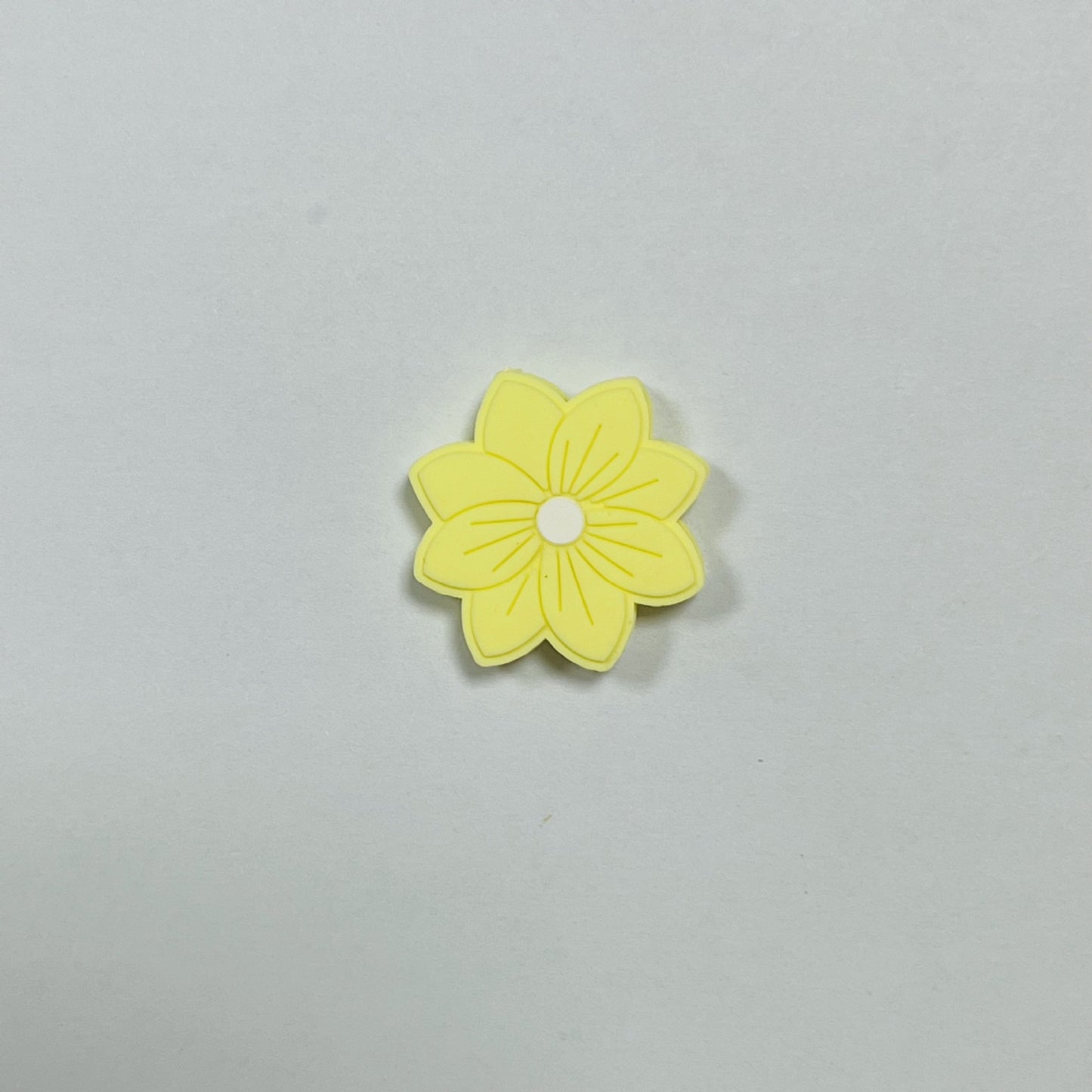 20Pcs Silicone Focal Beads Flower Macaron Color Simple Edition 9