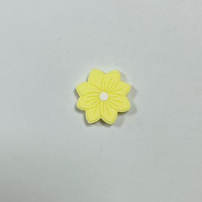 20Pcs Silicone Focal Beads Flower Macaron Color Simple Edition 9