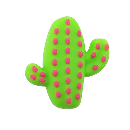 20pcs Silicone Focal Beads Cactus Design Various Colors 12