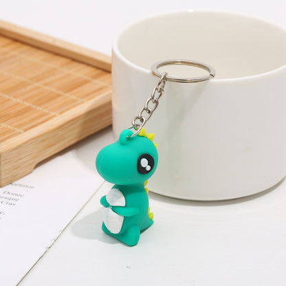 Silicone Dinosaur Keychain Cartoon Charm Cute Mini Pendant 5