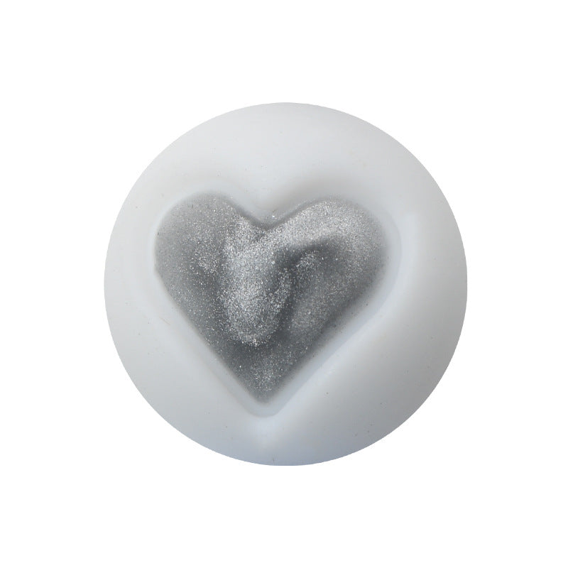 50pcs 15mm Heart Star Silicone Beads Solid Color 12