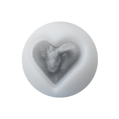 50pcs 15mm Heart Star Silicone Beads Solid Color 12