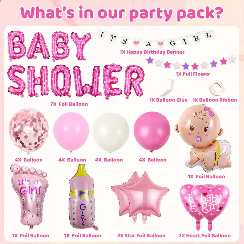 Baby Shower Foil Balloon Set Party Decoration 20x25x2.5cm 4