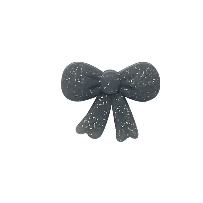 20Pcs Silicone Focal Beads Bow Cross Solid Luminous Design 35