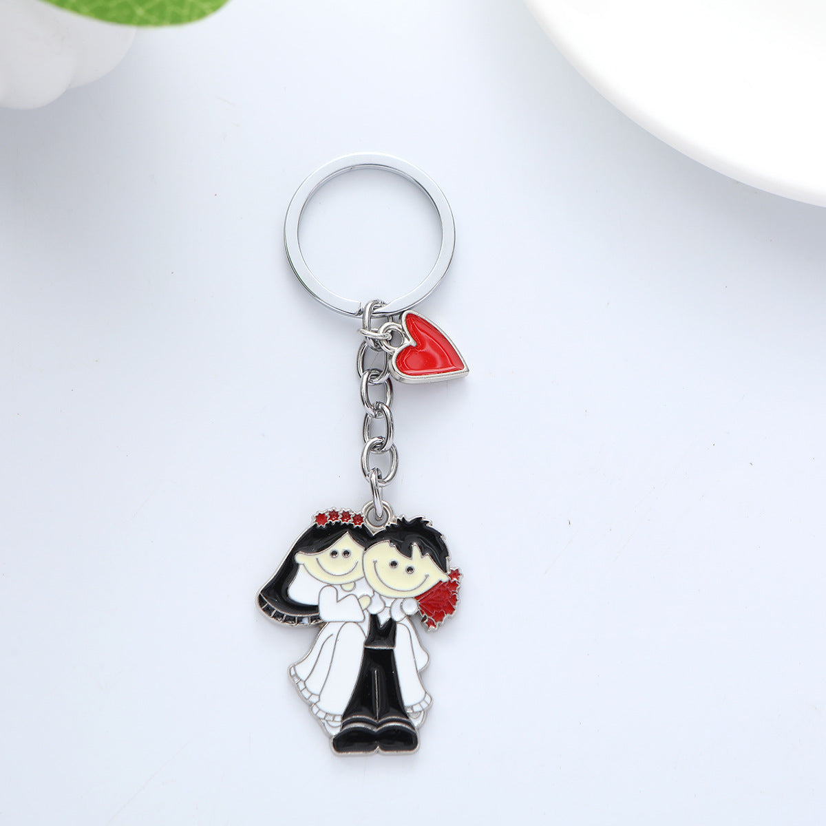 Love Couple Alloy Keychain Metal Romantic Charm 7