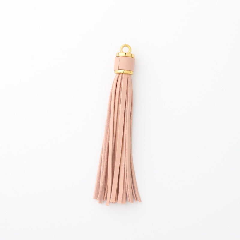PU Leather Tassel Keychain with Buckle Charm for Women 18