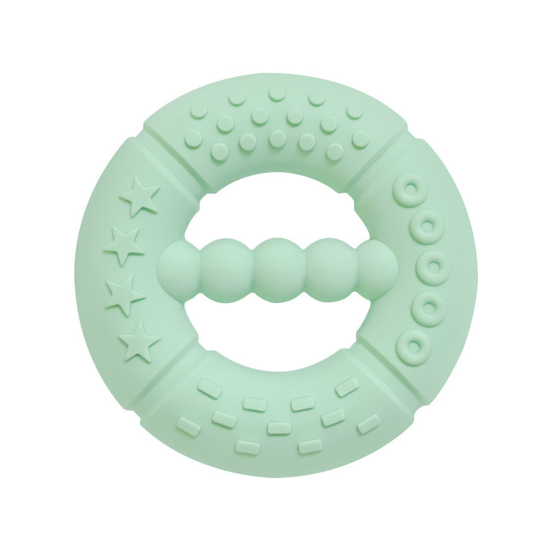 Silicone Baby Teething Ring Hand Grasping Teether Toy 10