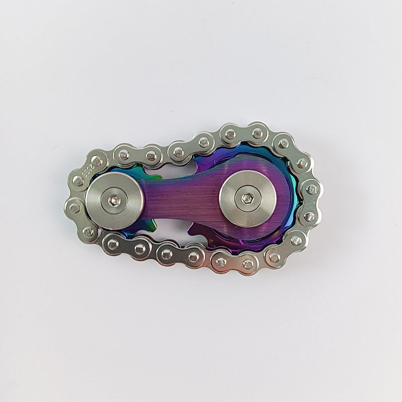 Stainless Steel Fidget Spinner Gear Chain EDC Metal Fidget Toy 4