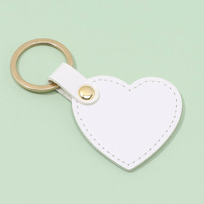 Heart Shaped Leather Keychain Classic Style 6
