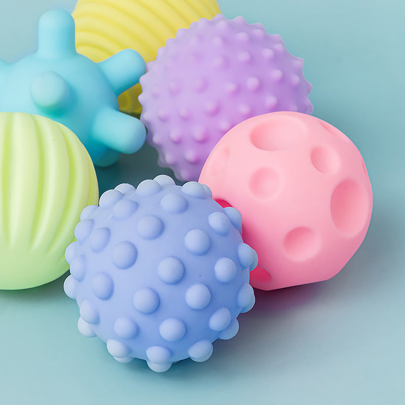 Soft Sensory Ball Baby Rattle Teether Toy for Babies 6 Pack 3