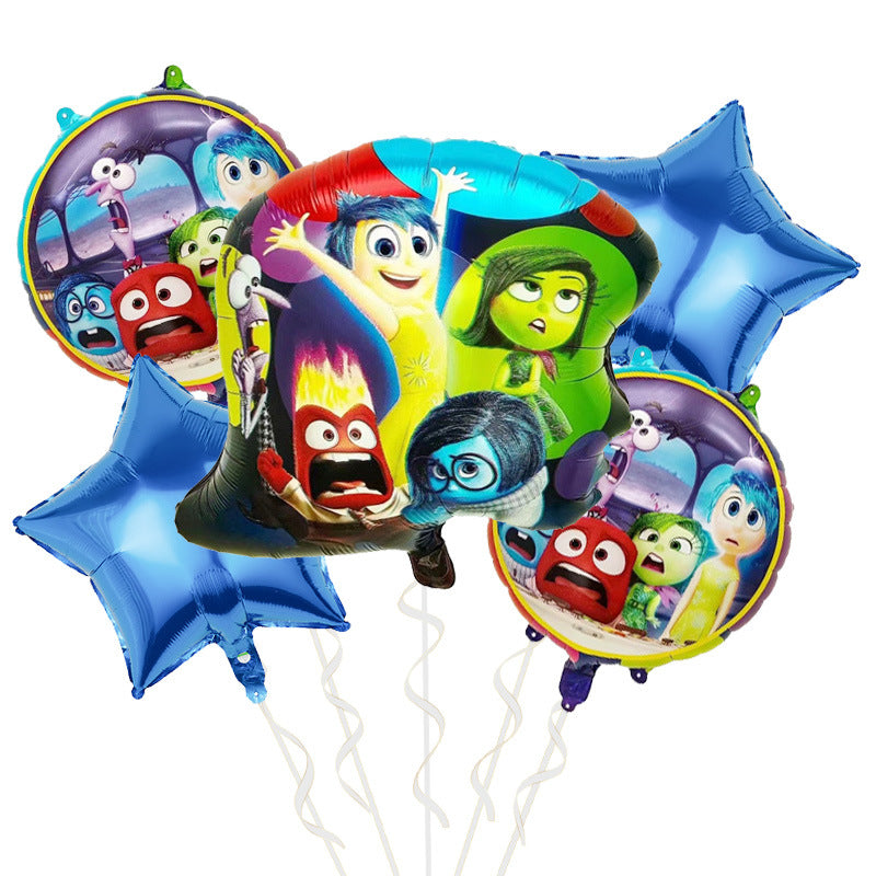 Inside Out Foil Balloon Set Kids Birthday Party Decoration 5pcs 10pcs 3