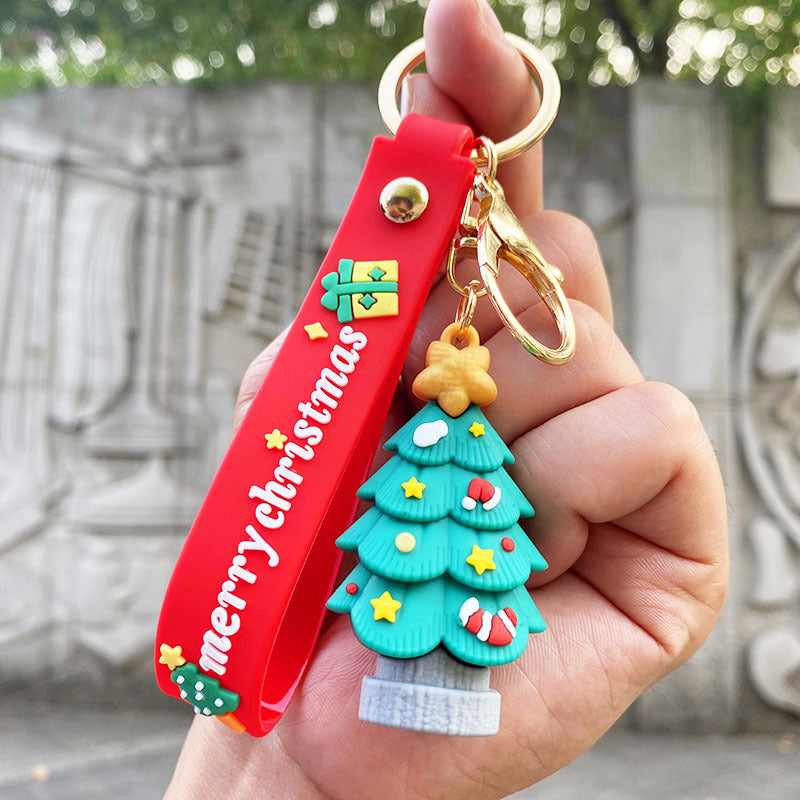 Cartoon Snowman PVC Keychain Christmas Holiday Charm 15