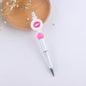 Heart Animal Silicone Beaded Pens Handmade Office School Supplies 9