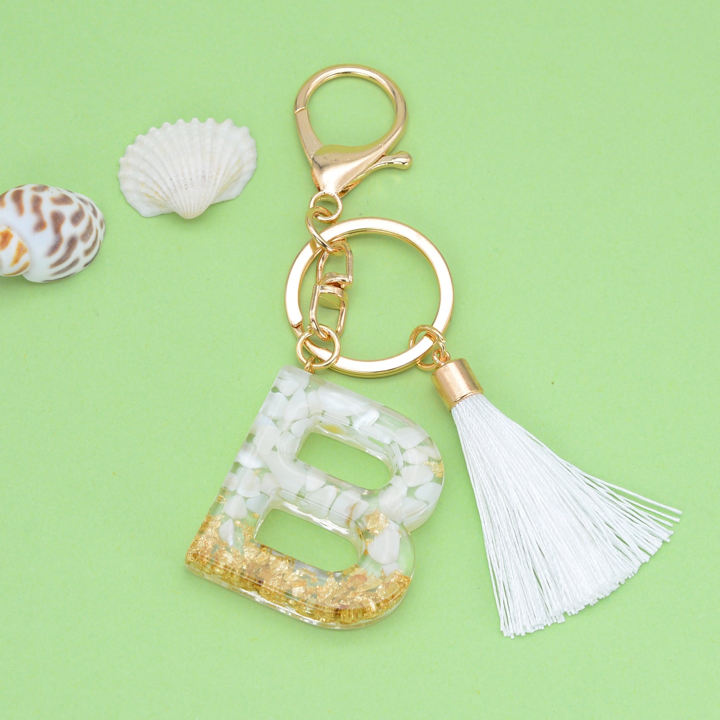 Tassel Letter Keychain A to Z Resin Initial Charm 31