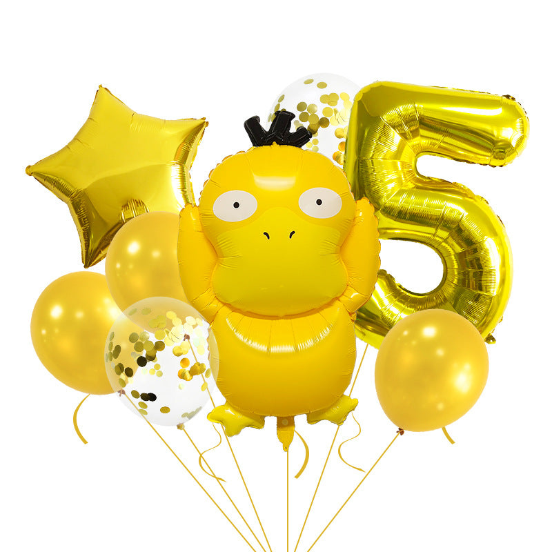 Pocket Monster Duck Foil Balloon Set Party Decoration 20x15cm 18
