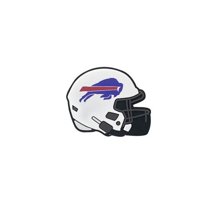20pcs Silicone Focal Beads Football Helmet Printed Design 7