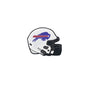 20pcs Silicone Focal Beads Football Helmet Printed Design 7