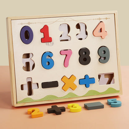 Wooden Montessori Toys Digital Puzzle Building Blocks 31x24cm 5