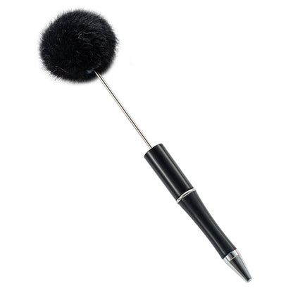 Plush Pom-pom Beadable Ballpoint Pens 15.5 x 0.8cm DIY Craft Supplies 5