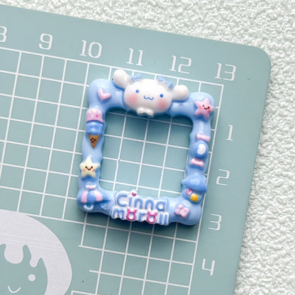 10Pcs Cute Photo Frame Acrylic Beads Bright Sanrio DIY Craft 7