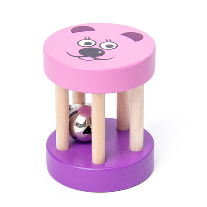 Wooden Rattle Musical Instrument Cage Bell Early Educational Toy 9