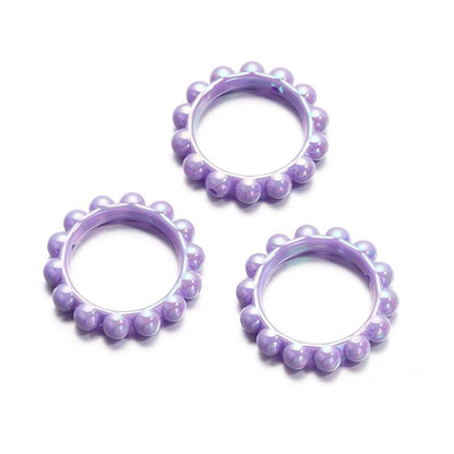 10Pcs 42mm Balsam Pear Ring Lace Acrylic Beads UV Scratch Resistant 14