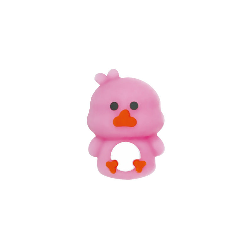 Silicone 3D Focal Beads Cartoon Chicken Side Profile 7