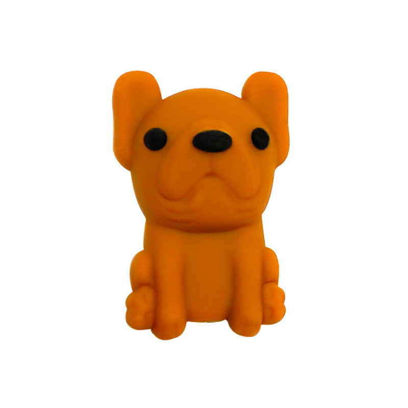 20Pcs Silicone 3D Focal Beads Puppy Sitting Pose 6