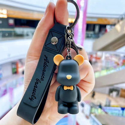 Bear Silicone Keychain with Silicone Strap Charm for Bag or Keys 10