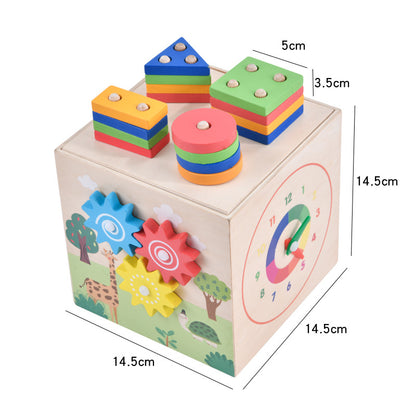 Wooden Shape Sorter Montessori Toys for Toddlers 16.6cm 3