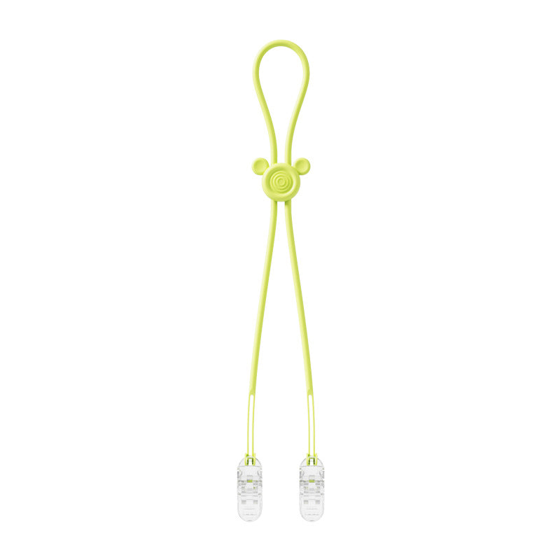 Silicone Baby Teether Anti Loss Rope with Clip 42.5cm 17