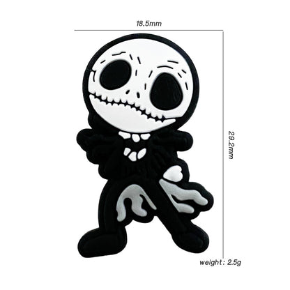 20pcs Silicone Focal Beads Monster Skeleton Character Side Profile 2