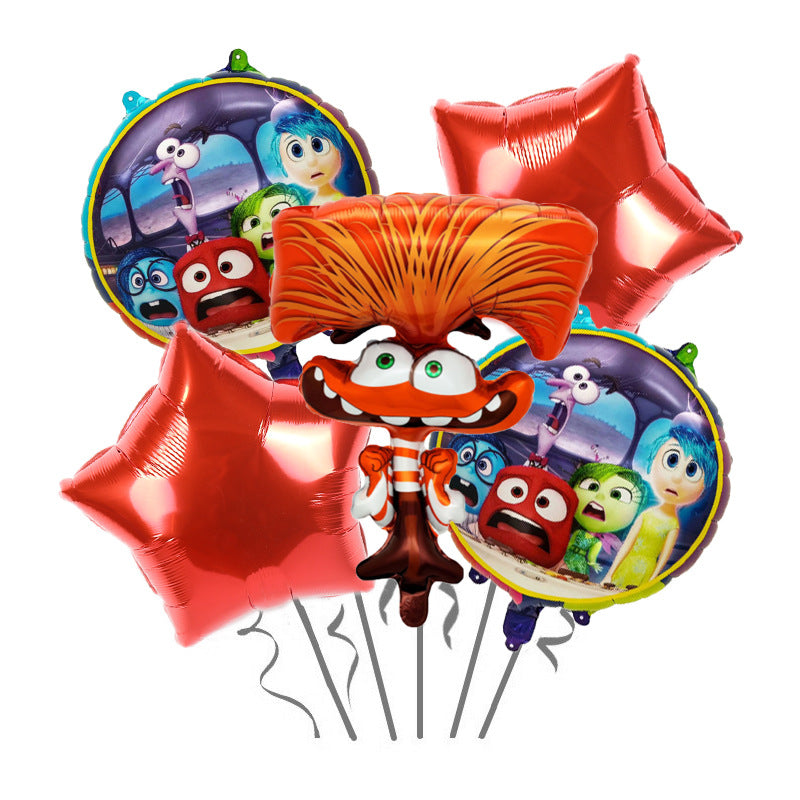 Inside Out Foil Balloon Set Birthday Party Decoration 5pcs 4