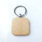 Wooden Beech Wood Keychain Blank Various Shapes for DIY 8