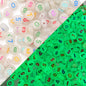 100 Pack Glow In The Dark Flat Round Letter Heart Acrylic Beads Bracelet Accessories 15