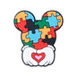 20Pcs Silicone Focal Beads Autism Puzzle Heart and Puzzle Mouse Design 8