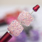 10pcs 18mm Square Cube Pearl Rhinestone Focal Beads for Pens 11