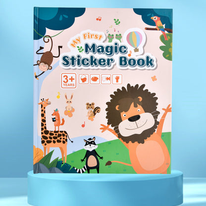 Paper Montessori Puzzle Sticker Book Early Education Toy for Kids 5