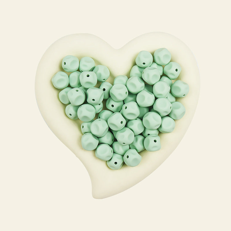 50pcs 15mm Irregular Silicone Beads Solid Color 12