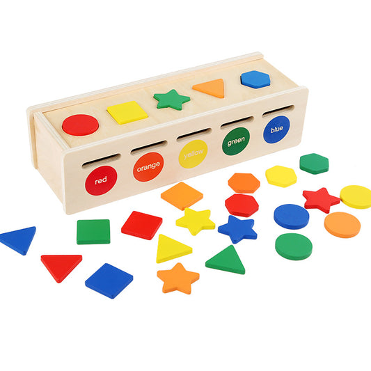 Wooden Shape Sorter Montessori Toys Educational Sorting Box